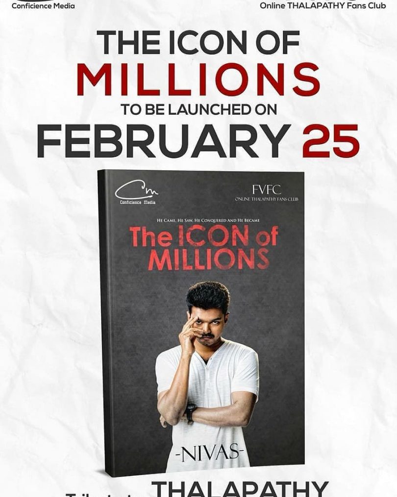 810x1013 Book On Thalapathy Vijay, 'the Icon Of Millions' To Be Available