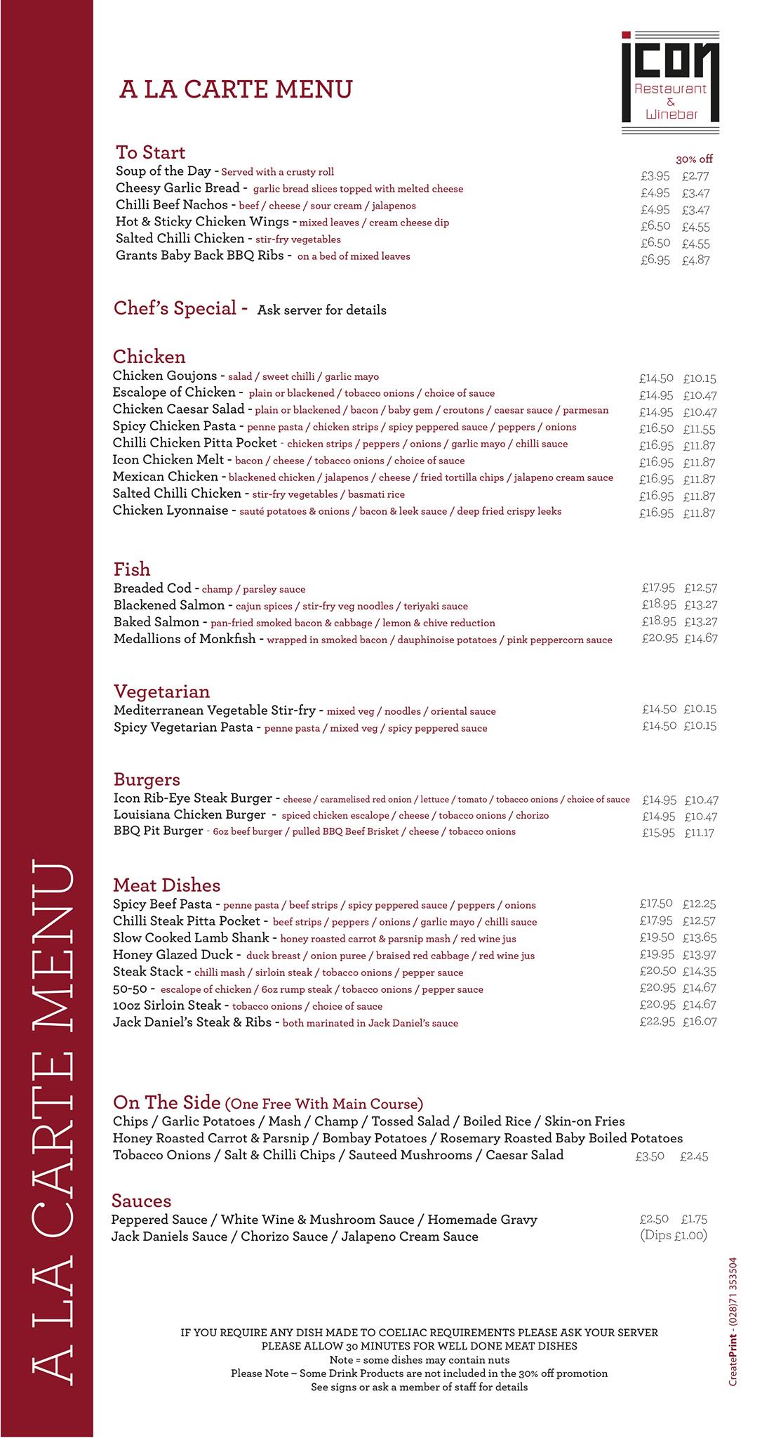 1086x2048 La Carte Menu Icon Bar And Restaurant