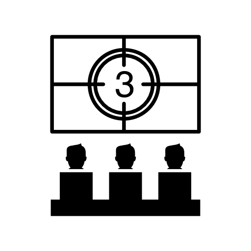 512x512 Audience Watching On Cinema Theater Free Vector Icons Designed