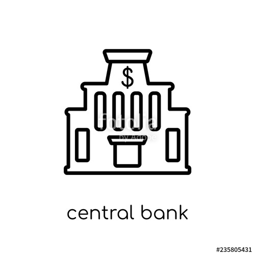 500x500 Central Bank Icon From Central Bank Collection Stock Image