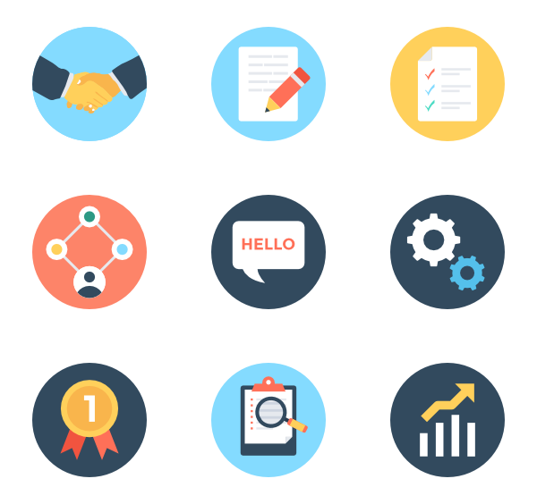 600x564 Flat Color Icon Style Circular