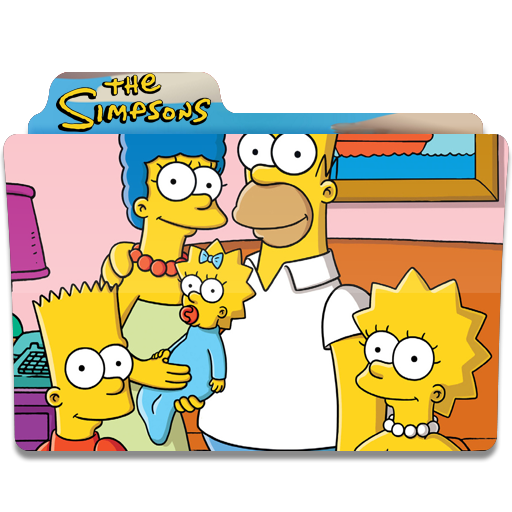 512x512 The Simpsons, Photo, Folder, Folders Icon Free Of Simpsons Folder