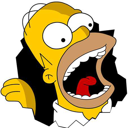 450x450 Hungry Homer Facebook Symbols Emoticons Simpsons Characters