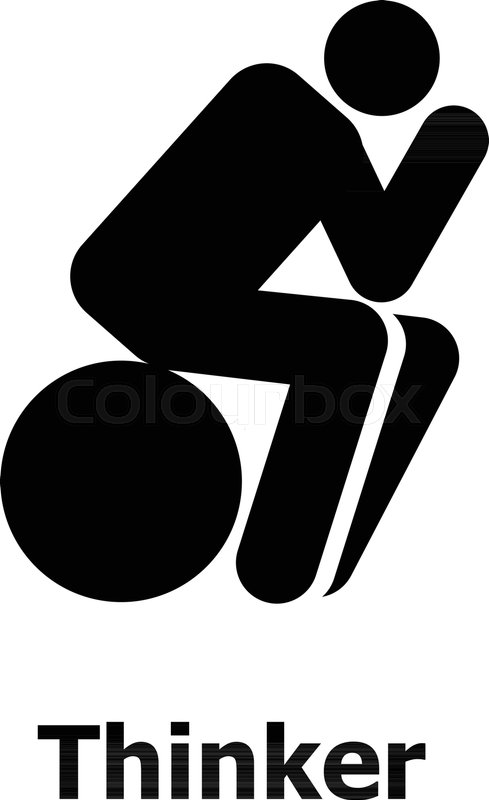 489x800 Thinker Icon Simple Illustration Of Stock Vector Colourbox
