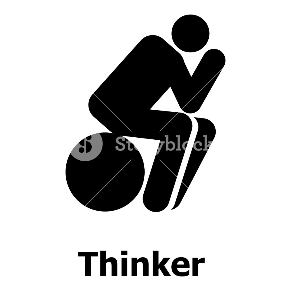1000x1000 Thinker Icon Simple Illustration Of Thinker Vector Icon For Web