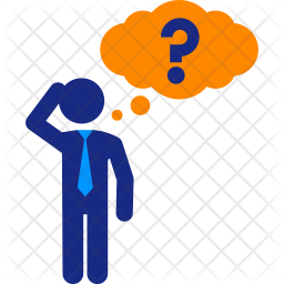 256x256 Thinking Icon Of Flat Style