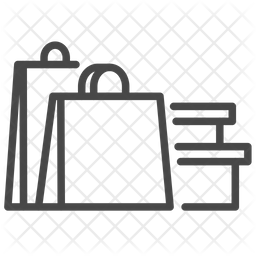256x256 Shopping Bag Icon Of Line Style