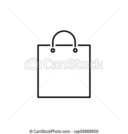 450x470 Shopping Bag Icon, Isolated On White Background