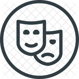 256x256 Theatre Icon Of Line Style