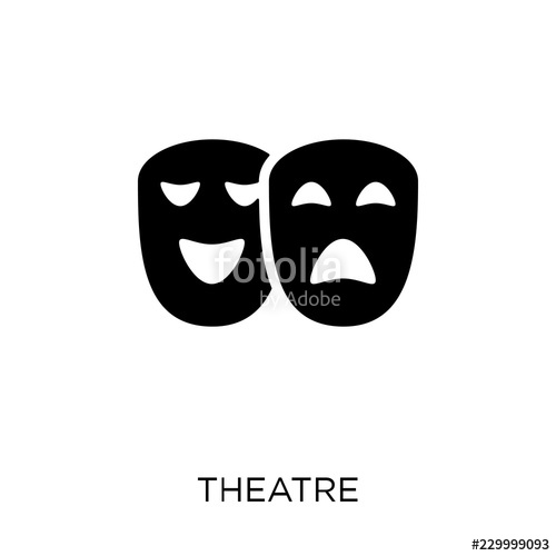 500x500 Theatre Icon Theatre Symbol Design From Cinema Collection Stock