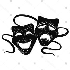 300x300 The Theater And Mask Icon Drama Comedy Tragedy Vector Catchsplace
