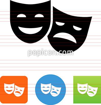 400x418 Theatre Masks Icon