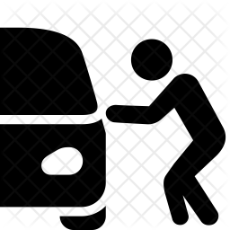 256x256 Car Theft Icon Of Glyph Style