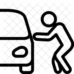 256x256 Car Theft Icon Of Line Style