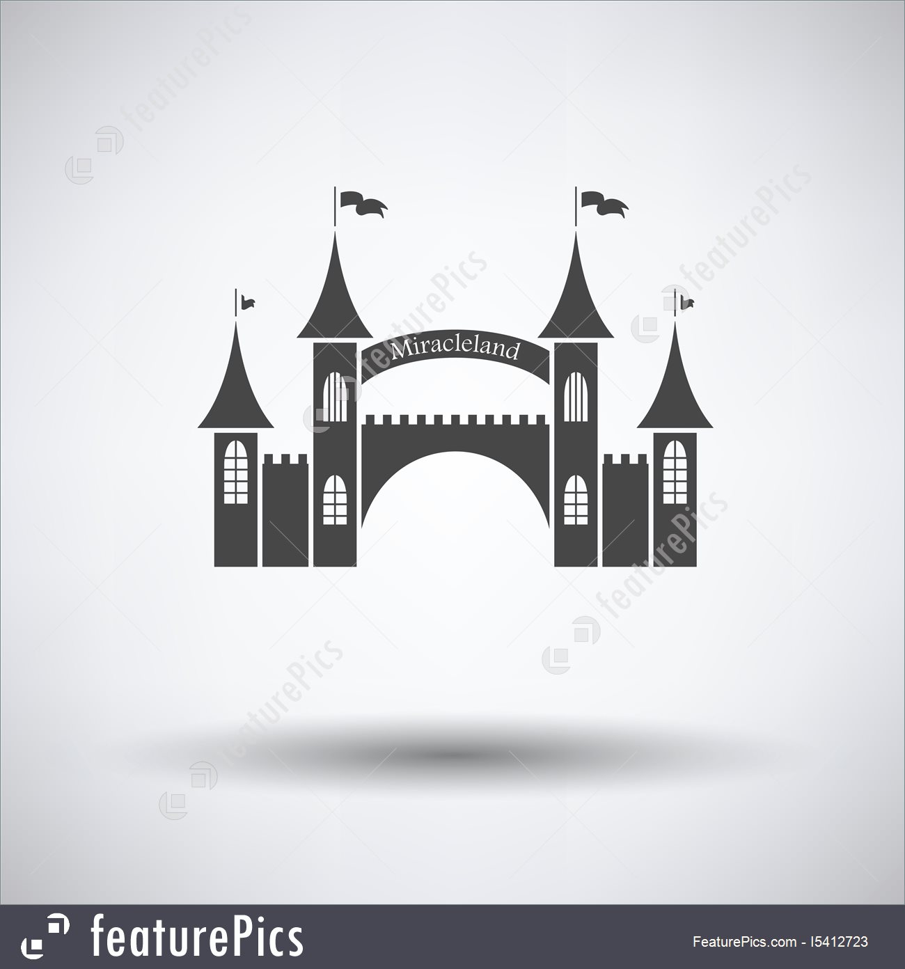 1300x1392 Illustration Of Amusement Park Entrance Icon