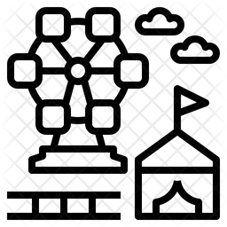 256x256 Theme Park Icon Of Line Style