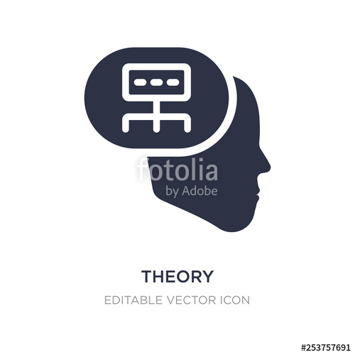 500x500 Theory Icon On White Background Simple Element Illustration
