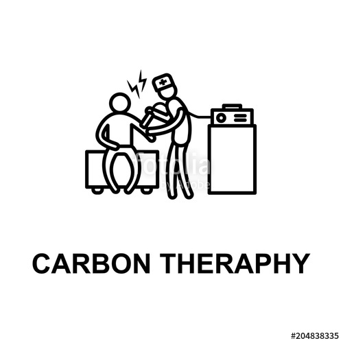 500x500 Carbon Therapy Icon Element Of Treatment With Name For Mobile