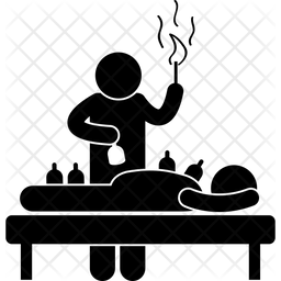 256x256 Cupping Therapy Icon Of Glyph Style