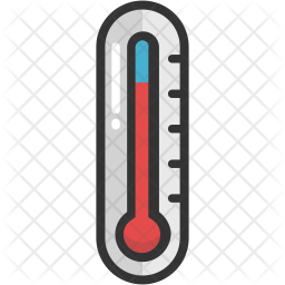 256x256 Thermometer Icon Of Colored Outline Style