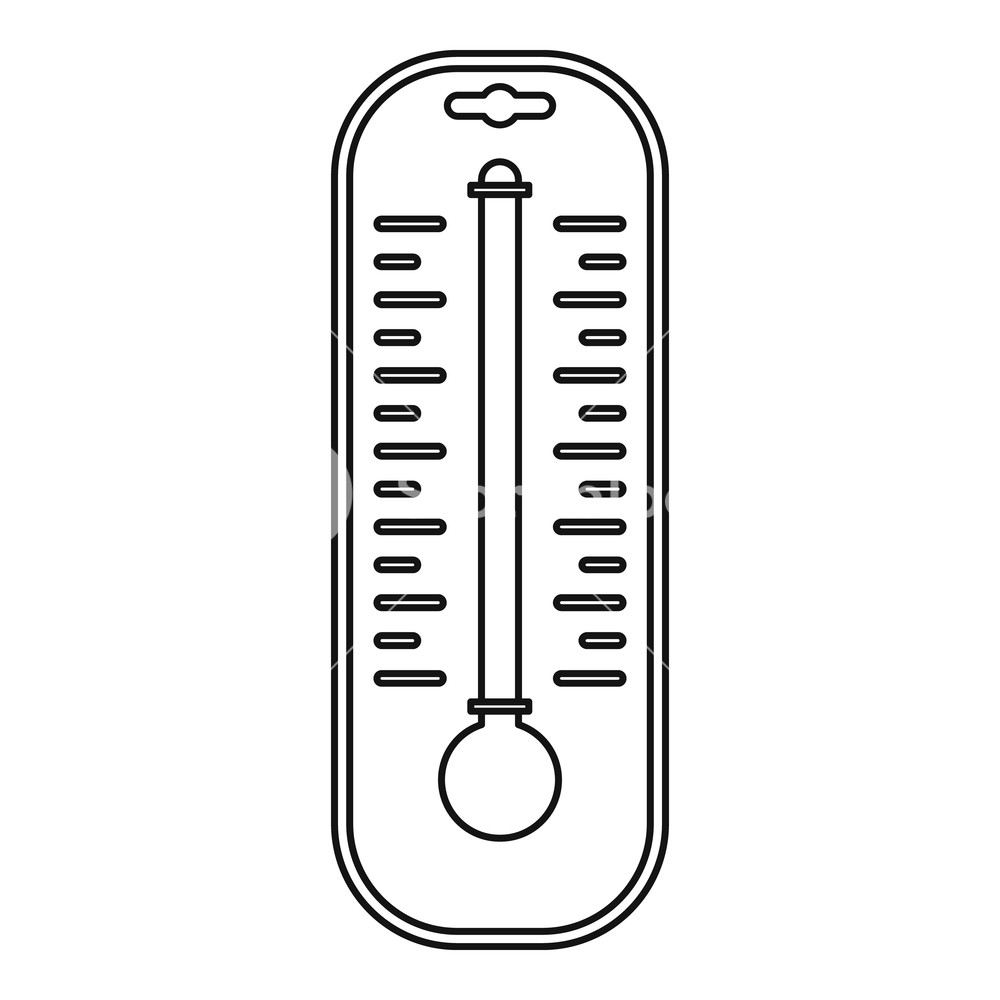 1000x1000 Thermometer Icon Outline Illustration Of Thermometer Icon For Web