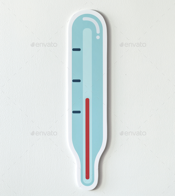 590x663 Temperature Measurent Thermometer Icon Stock Photo