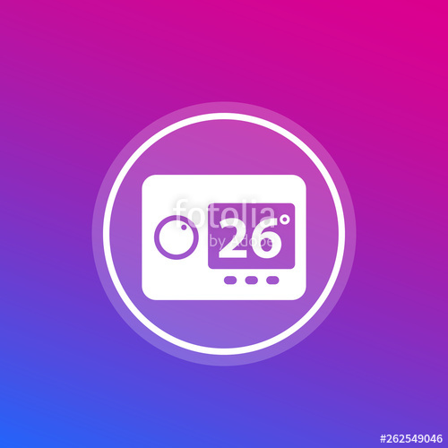 500x500 Digital Thermostat, Icon Design Stock Image And Royalty Free