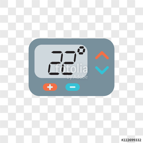 500x500 Thermostat Icons Isolated On Transparent Background Modern