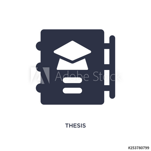 500x500 Thesis Icon On White Background Simple Element Illustration
