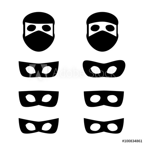 500x500 Set Of Festive Masks And Thief Icon