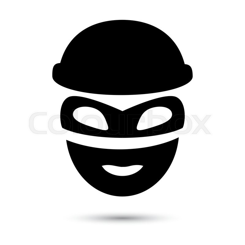 800x800 Thief Icon Isolated On White Simple Stock Vector Colourbox