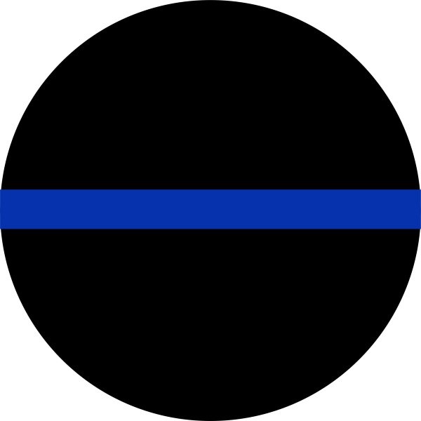 600x600 Thin Blue Line Jeep Spare Tire Cover
