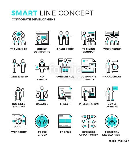 454x500 Vector Set Of Modern Thin Line Icon Collection Concept