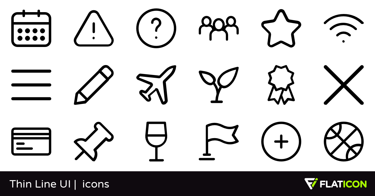 1200x630 Thin Line Ui Free Icons