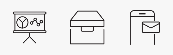 600x190 Thin Line Icons