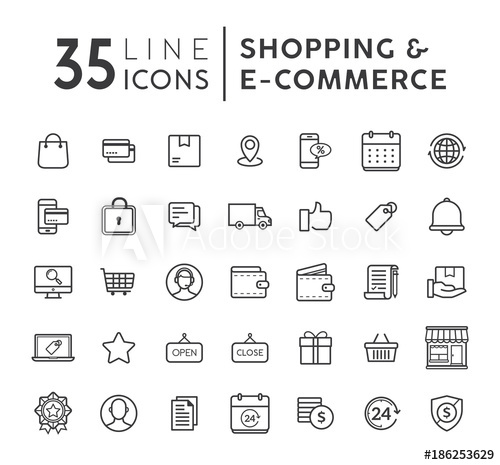 500x465 Vector Set Of E Commerce Modern Flat Thns Online Shopping