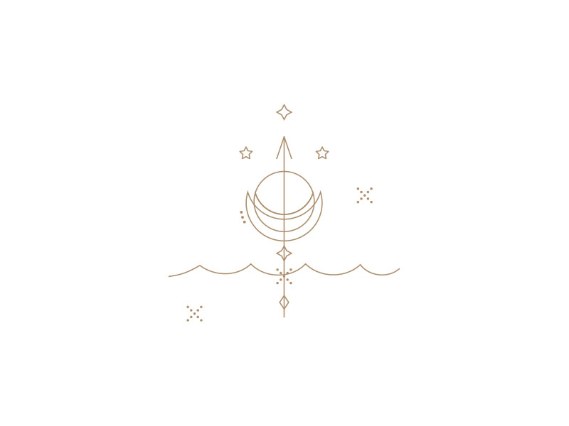 800x600 Boho Moon Arrow Thin Line Icon