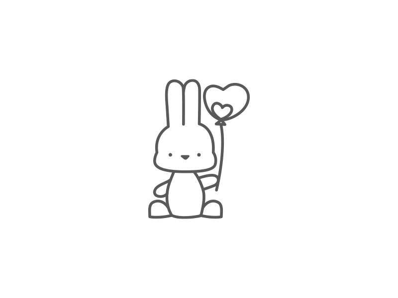 800x600 Bunny Thin Line Icon
