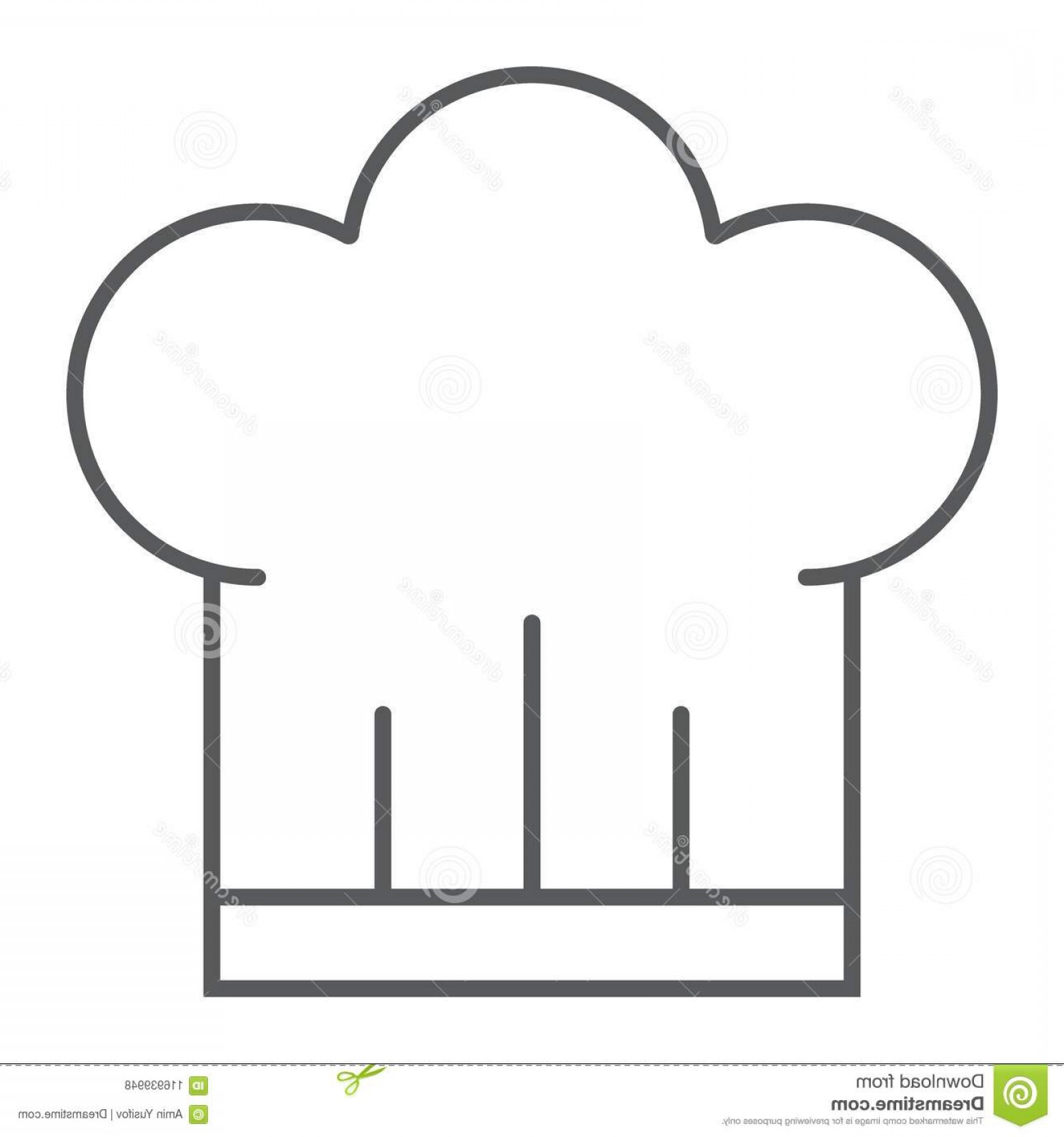 1560x1668 Chef Hat Thin Line Icon Kitchen Cooking Cook Hat Sign Vector