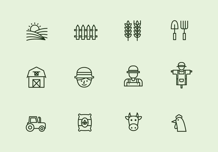 700x490 Vector Farm Thin Line Icon
