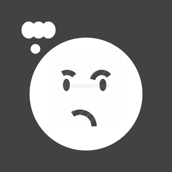 600x600 Thinking Glyph Inverted Icon