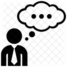 256x256 Thinking Icon Of Glyph Style