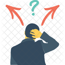 256x256 Thinking Man Icon Of Flat Style