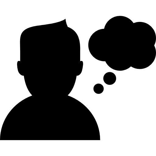 Man Thinking Close Up Black Shape Icons Free Download 512x512 Man Thinking Close Up Black Shape Icons Free Download