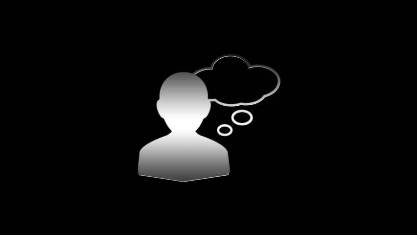 Thinking Man Icon Video Animation Stock Footage Video 852x480 Thinking Man Icon Video Animation Stock Footage Video