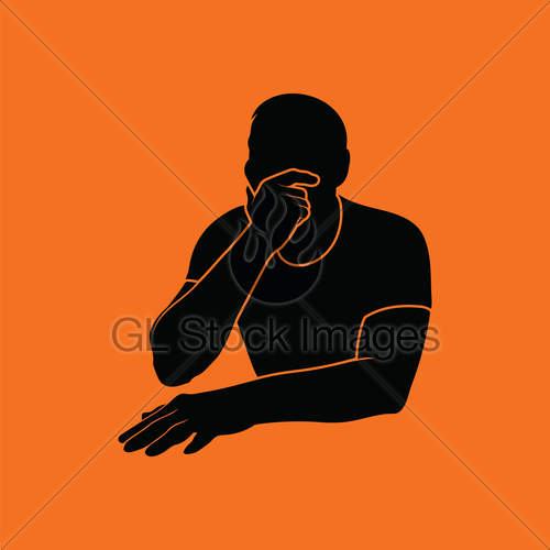 Thinking Man Icon Gl Stock Images 500x500 Thinking Man Icon Gl Stock Images