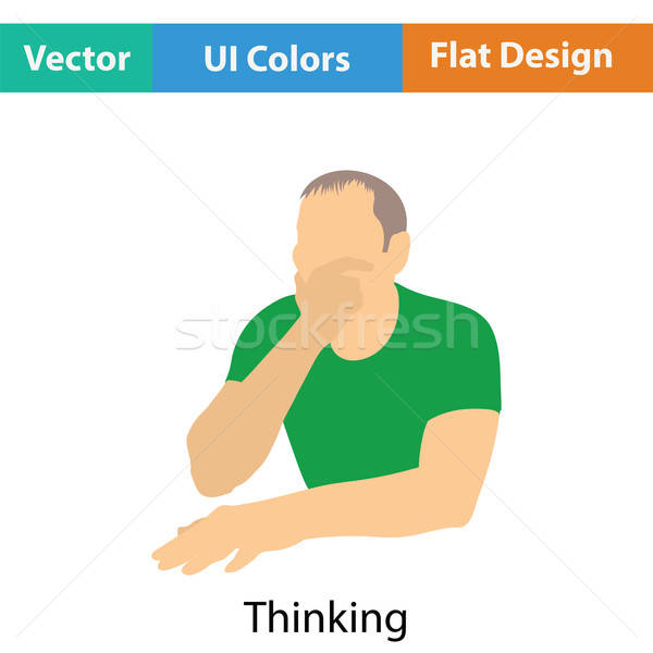 Thinking Man Icon Vector Illustration Pavel Konovalov 600x600 Thinking Man Icon Vector Illustration Pavel Konovalov