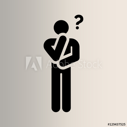 Thinking Man Icon Flat Design 500x500 Thinking Man Icon Flat Design