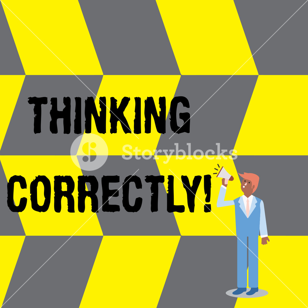 1000x1000 Text Sign Showing Thinking Correctly Business Photo Text