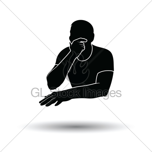 500x500 Thinking Man Icon Gl Stock Images